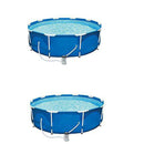 10ft x 30in Metal Frame Above Ground Pool Set with Filter Pump (2 Pack) Framed Swimming Pools Swimming Pool Above Ground Pool Pools for Backyard Outdoor Pool Above Ground Pools Backyard Pool