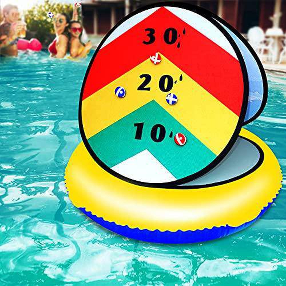 24'' Floating Pool Ring Toss Pool Game Toys Inflatable Swimming
