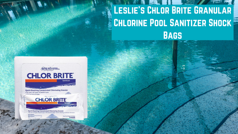 Leslie's Chlor Brite Granular Chlorine Pool Sanitizer Shock Bags, 1 lb