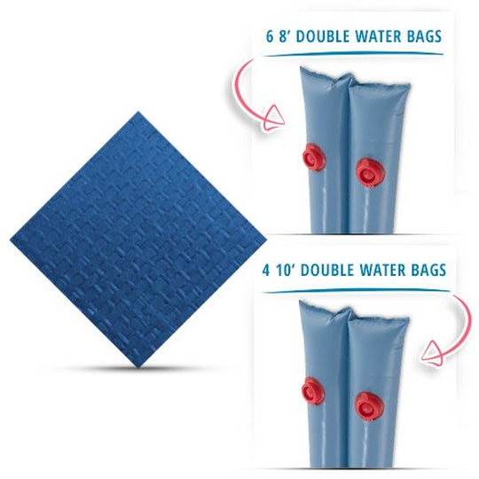 WinterShield Rectangle Winter Cover Kits, Includes Cover and Water Tubes