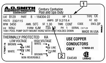 How to Understand an AO Smith Pool Motor Label