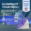Life-Bulb Color LED Pool Replacement Bulb (E26 Base) | Replaces Pentair Amerlite & Hayward AstroLite (120V) | Lifetime Replacement Program
