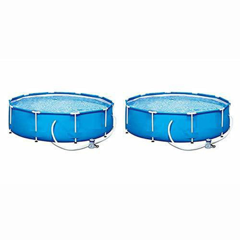 10' x 30" Frame Above Ground Family Swimming Pool Set (2 Pack) Framed Swimming Pools Swimming Pool Above Ground Pool Pools for Backyard Outdoor Pool Above Ground Pools Backyard Pool