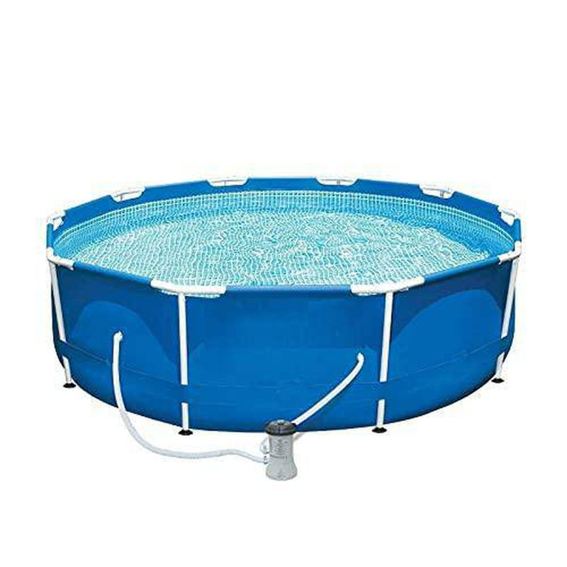 10' x 30" Metal Frame Round Above Ground Swimming Pool with Pump Framed Swimming Pools Swimming Pool Above Ground Pool Pools for Backyard Outdoor Pool Above Ground Pools Backyard Pool Frame Pool