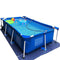 102.3x63x25.6 inch Above Ground Rectangular Steel Frame Swimming Pool for Outdoor Backyard, Rectangulars Above Ground Swimming Pools - Blue