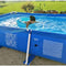 102.3x63x25.6 inch Above Ground Rectangular Steel Frame Swimming Pool for Outdoor Backyard, Rectangulars Above Ground Swimming Pools - Blue