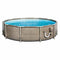 10ft x 30in Frame Swimming Pool with Exterior Wicker Print, Tan Framed Swimming Pools Swimming Pool Above Ground Pool Pools for Backyard Outdoor Pool Above Ground Pools Backyard Pool Frame Pool