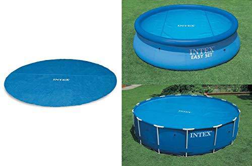 12-Foot Easy Set and Metal Frame Swimming Pool Solar Cover Tarp, Blue (3 Pack)
