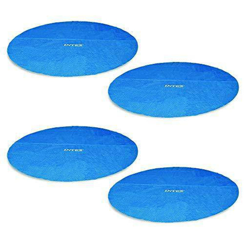 12-Foot Easy Set and Metal Frame Swimming Pool Solar Cover Tarp, Blue (4 Pack)