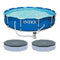 12 x 2.5 Foot Metal Frame Above Ground Pool with Filter Pump & 2 Pcs Pool Debris Cover