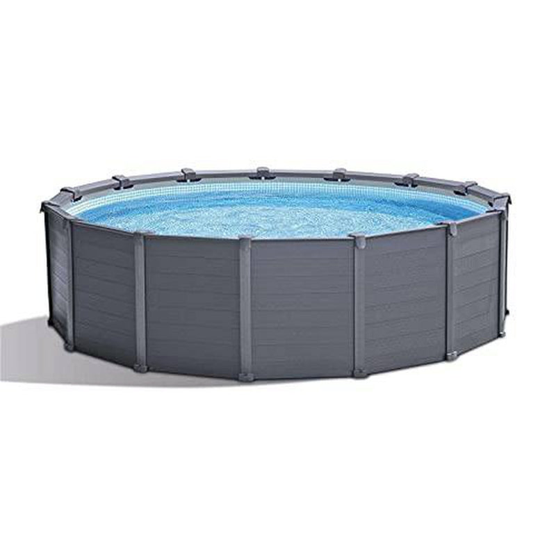 15.8ft x 49in Metal Frame Above Ground Outdoor Swimming Pool, Gray Framed Swimming Pools Swimming Pool Above Ground Pool Pools for Backyard Outdoor Pool Above Ground Pools Backyard Pool Frame Pool