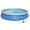 15ft x 33in Inflatable Above Ground Swimming Pool w/ 530 GPH Filter Pump Full-Sized Inflatable Pools Swimming Pool Inflatable Pool Above Ground Swimming Pool Swimming Pools Pools for Backyard
