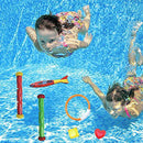 18 pcs Diving Toys Swimming Pool Toys Set, Diving Rings, Diving Sticks, Torpedo Bandits, Gem Treasures Games, Underwater Diving Game Pool Training Toys (1 Set)