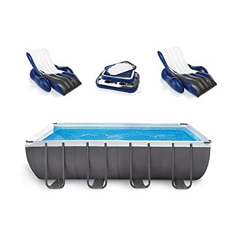 18' x 9' x 52" Ultra Frame Rectangular Above Ground Pool Set with Floats Framed Swimming Pools Swimming Pool Above Ground Pool Pools for Backyard Outdoor Pool Above Ground Pools Backyard Pool