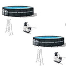 18ft x 52in Ultra XTR Round Frame Above Ground Pool Set with Pump (2 Pack) Framed Swimming Pools Swimming Pool Above Ground Pool Pools for Backyard Outdoor Pool Above Ground Pools Backyard Pool