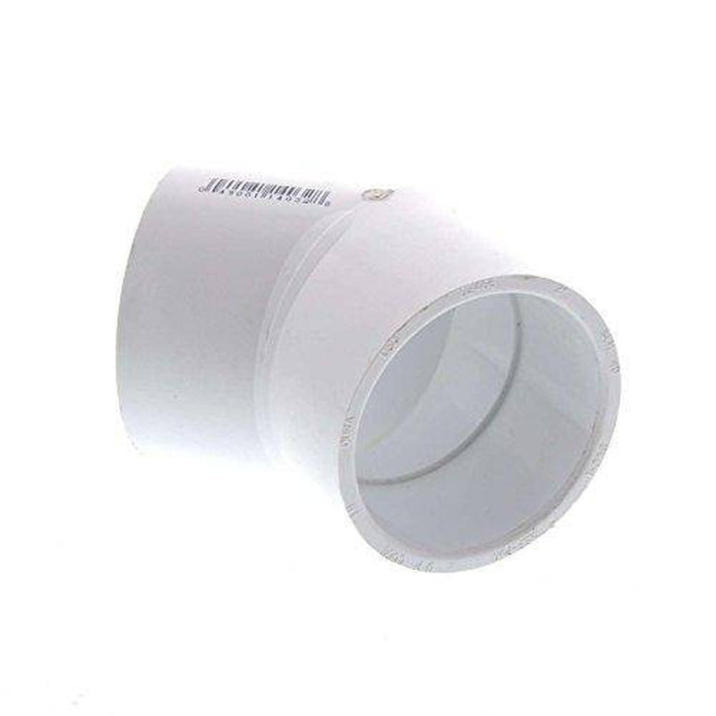 2" Elbow 45° Slip x Slip Sch 40 PCV Fitting White