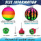 2 Pieces Swimming Pool Balls Inflatable Pool Ball Pool Float Toy Ball Pool Diving Ball with Hose Adapter for Under Water Passing, Pool Games, Dribbling for Teens Adults (Rainbow Watermelon Style)