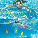 20 PCS Underwater Swimming Diving Pool Toys Includes Diving Rings Torpedo Bandits Under Water Treasure Toys Pool Toy Plants and Underwater Diving Fish Sinking Swimming Pool Toy for Kids