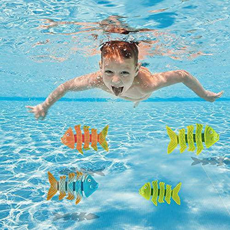 22 PCS Diving Toy Set, Summer Fun Underwater Sinking Swimming Pool Toy for Kids Adults, Water Toys with Diving Ring, Fish, Balls