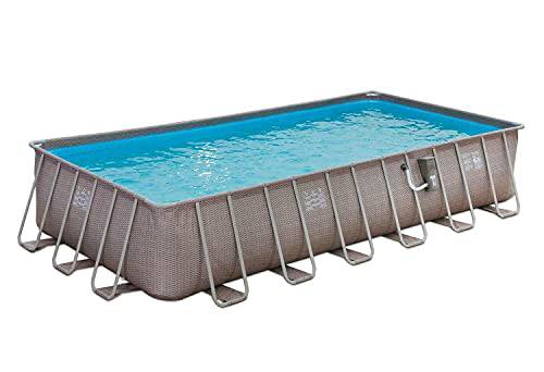 24ft x 12ft x 52in Rectangle Above Ground Frame Swimming Pool Set Framed Swimming Pools Swimming Pool Above Ground Pool Pools for Backyard Outdoor Pool Above Ground Pools Backyard Pool Frame Pool