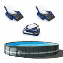24ft x 52in Ultra XTR Round Frame Pool, Loungers (2 Pack), Floating Cooler Framed Swimming Pools Swimming Pool Above Ground Pool Pools for Backyard Outdoor Pool Above Ground Pools Backyard Pool