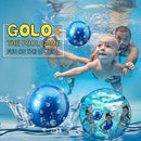 2Pcs Swimming Pool Underwater Game Ball, Toy Ball, can Float or Sink, 9 inch Inflatable Ball with Hose Connector, Suitable for Underwater Passing, Buoyancy, Dribbling and Billiards Games (Colorful)