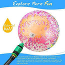 2Pcs Swimming Pool Underwater Game Ball, Toy Ball, can Float or Sink, 9 inch Inflatable Ball with Hose Connector, Suitable for Underwater Passing, Buoyancy, Dribbling and Billiards Games (Colorful)