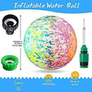 2Pcs Swimming Pool Underwater Game Ball, Toy Ball, can Float or Sink, 9 inch Inflatable Ball with Hose Connector, Suitable for Underwater Passing, Buoyancy, Dribbling and Billiards Games (Colorful)