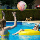 2Pcs Swimming Pool Underwater Game Ball, Toy Ball, can Float or Sink, 9 inch Inflatable Ball with Hose Connector, Suitable for Underwater Passing, Buoyancy, Dribbling and Billiards Games (Colorful)