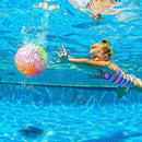 2Pcs Swimming Pool Underwater Game Ball, Toy Ball, can Float or Sink, 9 inch Inflatable Ball with Hose Connector, Suitable for Underwater Passing, Buoyancy, Dribbling and Billiards Games (Colorful)