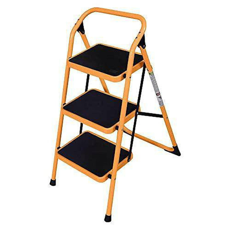 3 Steps Ladder Folding Non Slip Safety Tread Industrial Home Use 330Lbs Load Swimmingpool Step Ladder Telescoping Ladder Pool ladders for Above Ground Pools Above Ground Pool Ladder Pool Ladder