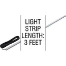 PAL Lighting Light Strip, PAL LED, 3ft, w/Diffuser Lens, 65ft Cord 42-PLOF-RGB-090