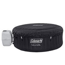 Coleman SaluSpa Round 2 to 4 Person Inflatable Outdoor Hot Tub Spa with 60 Soothing Air Jets, Filter Cartridges, and Insulated Cover, Black