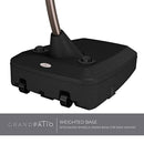 Grand patio 12 FT Deluxe NAPOLI Curvy Aluminum Offset Umbrella, Patio Cantilever Umbrella (Champagne, 12 FT)