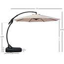 Grand patio 12 FT Deluxe NAPOLI Curvy Aluminum Offset Umbrella, Patio Cantilever Umbrella (Champagne, 12 FT)