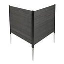 Enclo Privacy Screens 3.5ft H x 3.5ft W EC18002 WoodTek Vinyl Lincoln No-Dig Privacy Fence Screen, Charcoal