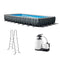 32' x 16' x 52" Ultra XTR Rectangular Outdoor Swimming Pool Set with Pump Framed Swimming Pools Swimming Pool Above Ground Pool Pools for Backyard Outdoor Pool Above Ground Pools Backyard Pool