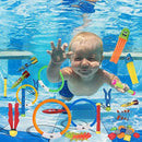 36 PCs Diving Pool Toys Deluxe Set w/ 4 Diving Sticks; 4 Diving Rings; 4 Toypedo Bandits; 12 Pirate Coins & Treasures; 4 Stringy Octopus; 4 Fish Toys; 4 Toy Balls for Kids Swimming Training Game