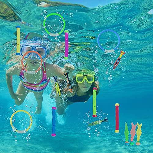 39PC Pool Diving Toys Variety Water Diving Ring Numbered Dive Stick Durable Swim Pool Dive Toys Easy Retrieval Sinking Diving Stick Swimming Dive Toy Pool Toy for Kids Girls Boy