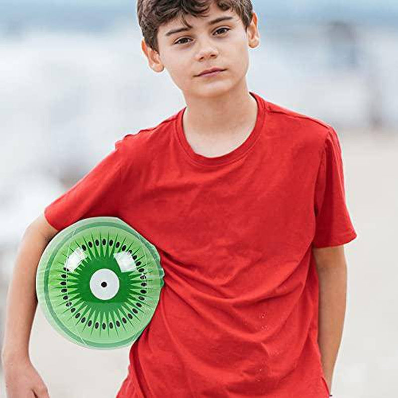 3D Kiwi Fruit Beach Balls, 13.77 Inch Inflatable Beach Ball for Kids, Pool Toy Balls for Backyard, Park, and Beach Outdoor Fun, Durable Outside Play Toys for Boys and Girls