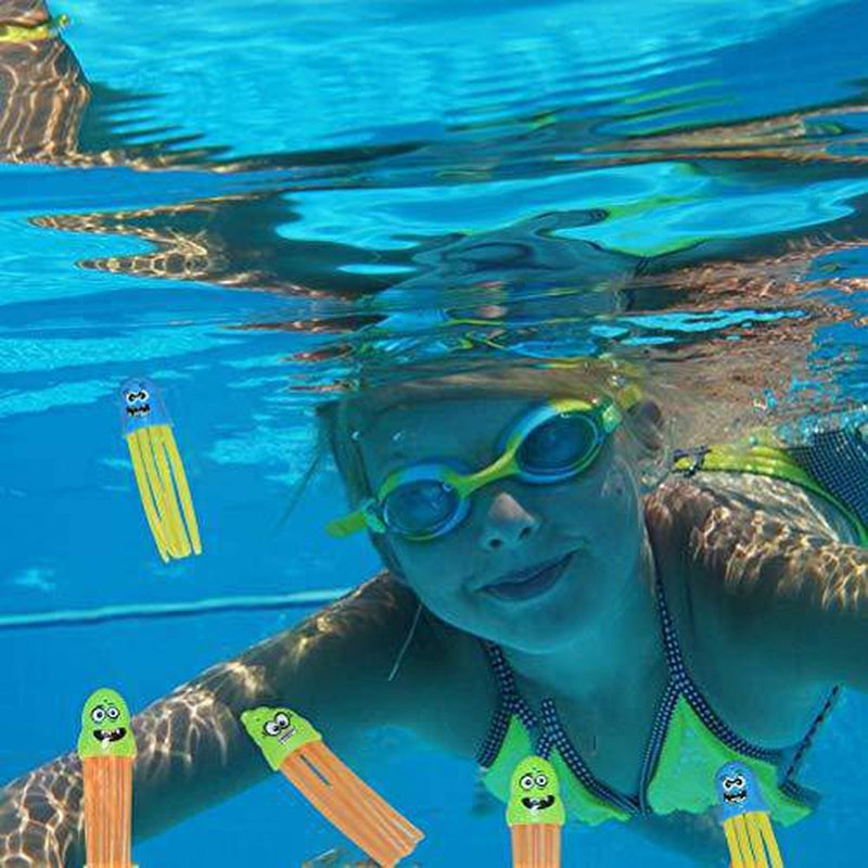 3Pcs Random Octopus Pool Diving Toys, Stringy Octopus Pool Swimming Toys with Funny Faces, Children Outdoor Gift Pool Toys in Summer&Pool Party
