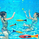 4 PCS Underwater Swimming Pool Toys with Shark Shape, Cuicu Durable Long Lasting Portable Easy to Store Pool Toys for Children