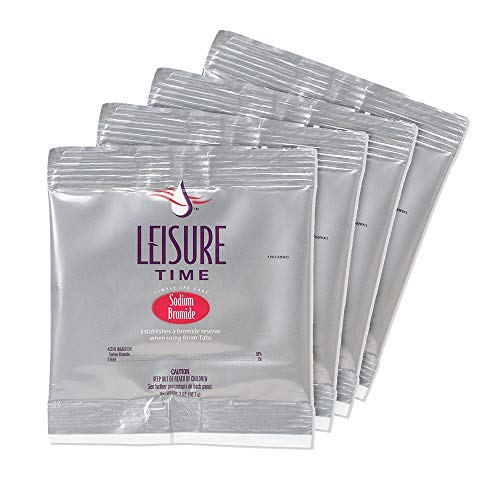 LEISURE TIME BE-04 Sodium Bromide for Spas and Hot Tubs, 12-Ounces, 4-Pack