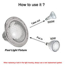 LED Pool Light Bulb for inground Pool 120V 50W Daylight White Swimming Pool Light Traditional Bulb Base 300-600w Fit for Most Pentair Hayward Light Fixture
