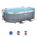 Bestway Oval Above Ground Pool Set (10' x 6'7" x 33")| Includes Filter Pump & ChemConnect Dispenser