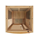 Dynamic Barcelona 1 to 2 Person Hemlock Wood Low EMF FAR Infrared Sauna For Home with LED Control Panel and Tempered Glass Door - Curbside Delivery
