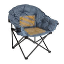 MacSports Heated Cushion Folding Lounge Patio Club Camping, Picnic, Outdoor Activities | Battery NOT Included Chair, Teal