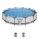 Bestway Steel Pro MAX Above Ground Frame Pools | 12' x 30" | Set Includes Pool & Filter Pump