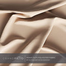 Grand patio 12 FT Deluxe NAPOLI Curvy Aluminum Offset Umbrella, Patio Cantilever Umbrella (Champagne, 12 FT)