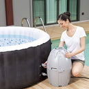 Coleman SaluSpa Round 2 to 4 Person Inflatable Outdoor Hot Tub Spa with 60 Soothing Air Jets, Filter Cartridges, and Insulated Cover, Black